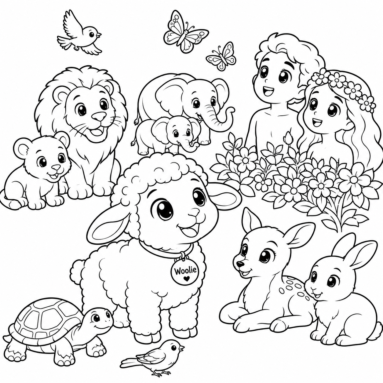 AI Coloring Pages Example 1