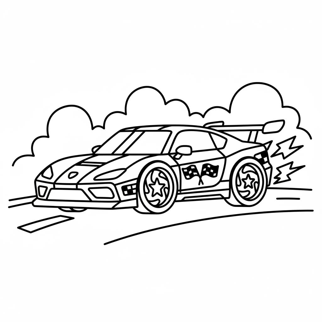 fast one coloring page