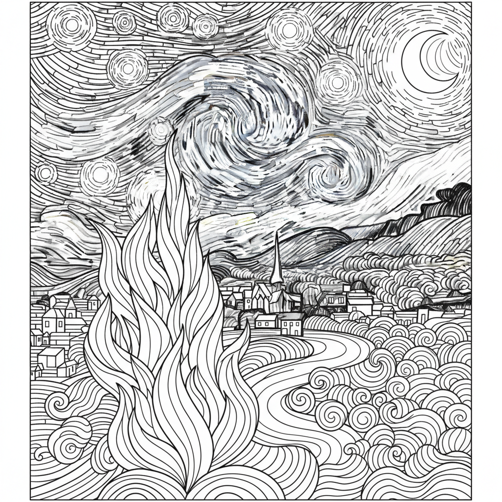 Ejemplo de Páginas para Colorear con IA 6