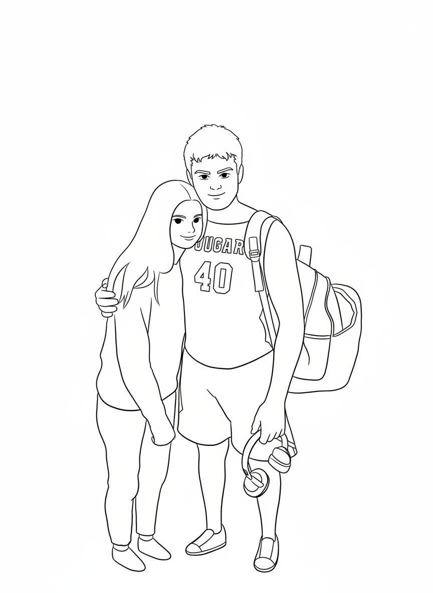 AI Coloring Pages Example 1