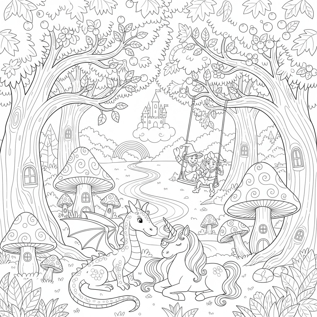 Make a coloring page