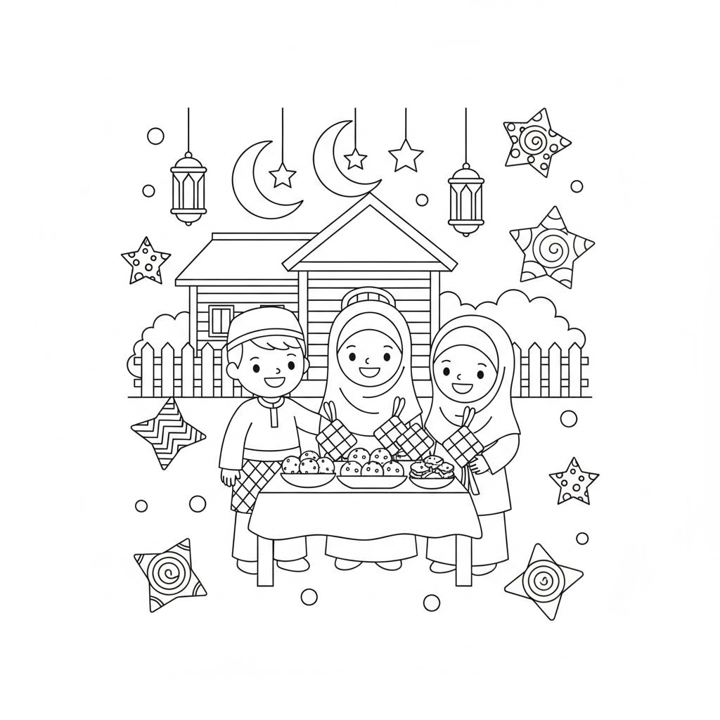 create hari raya celebration for preschool age
