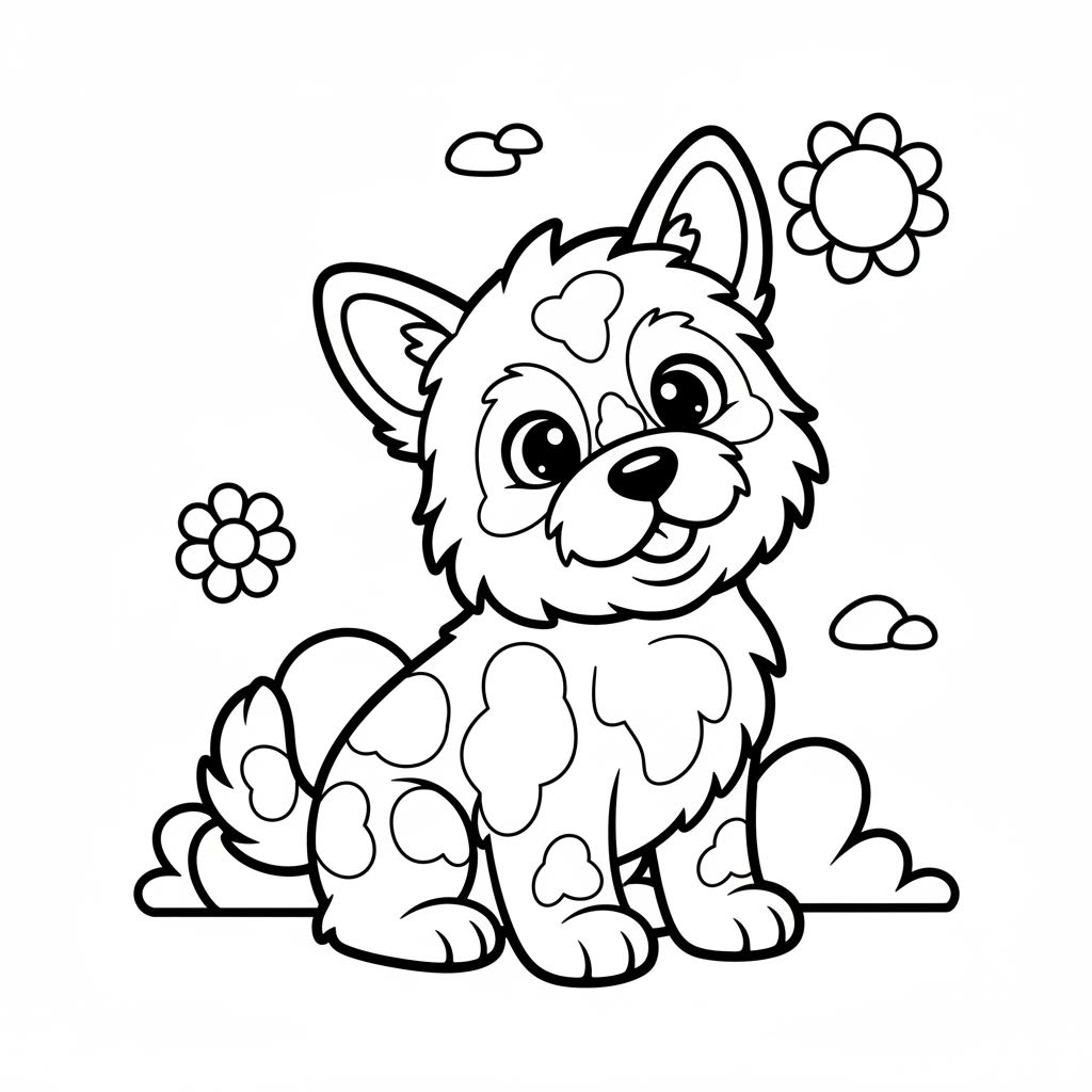 Perro pequeño y peludo