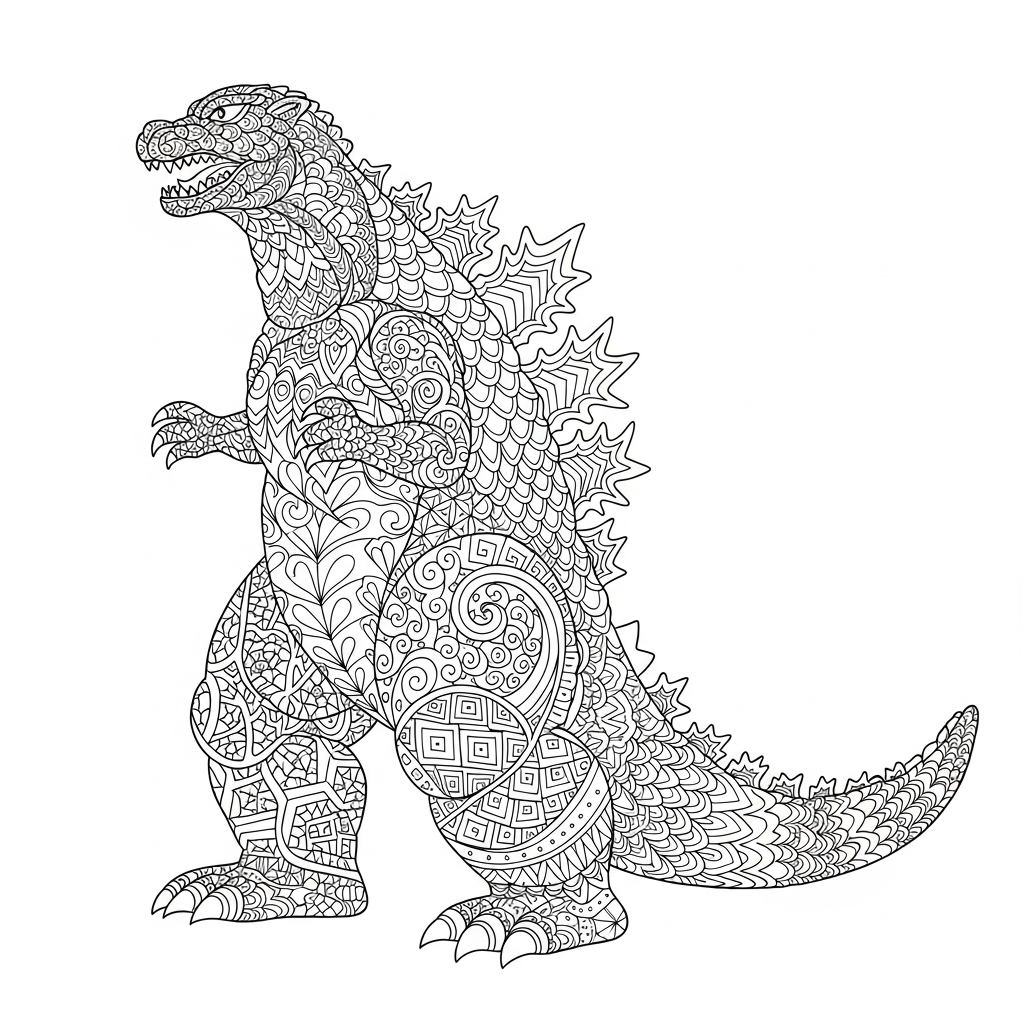 godzilla coloring pages collection