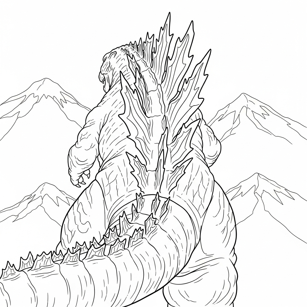godzilla coloring pages collection