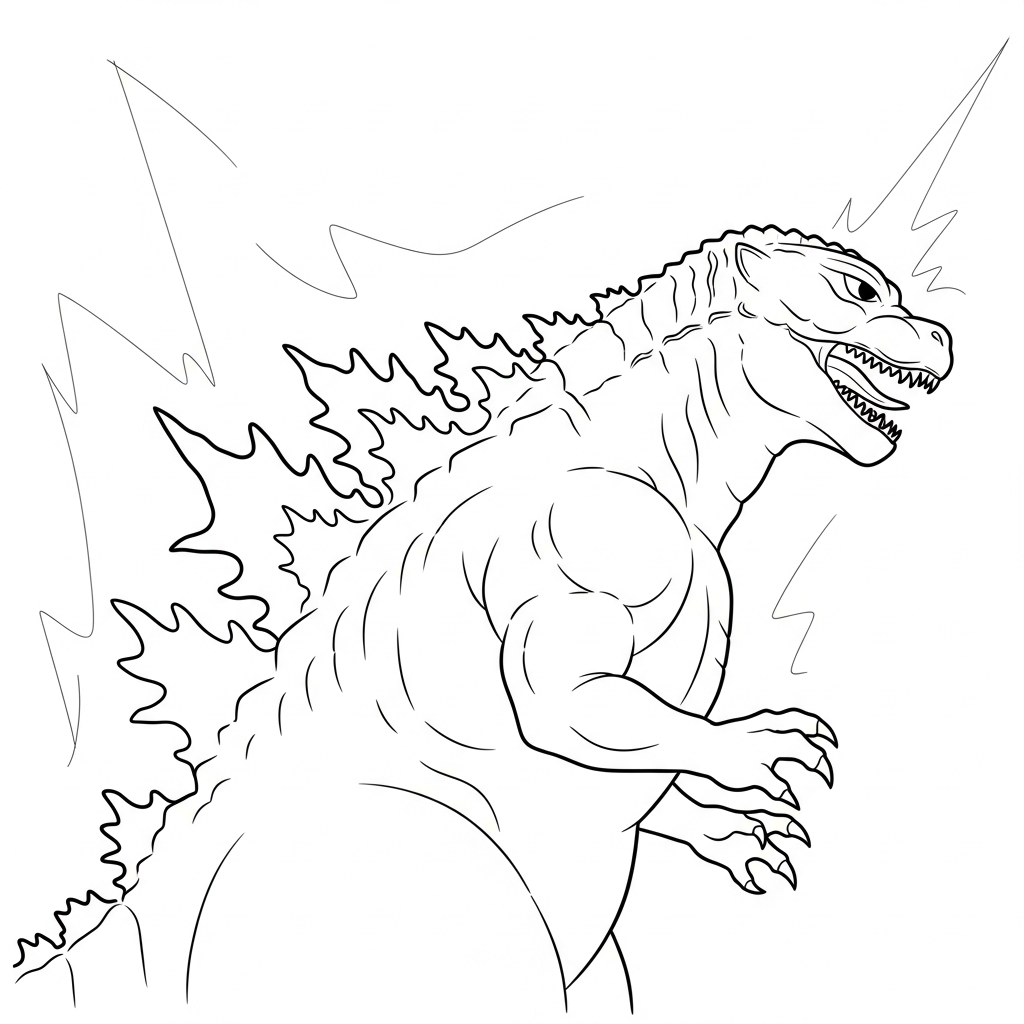 godzilla coloring pages collection
