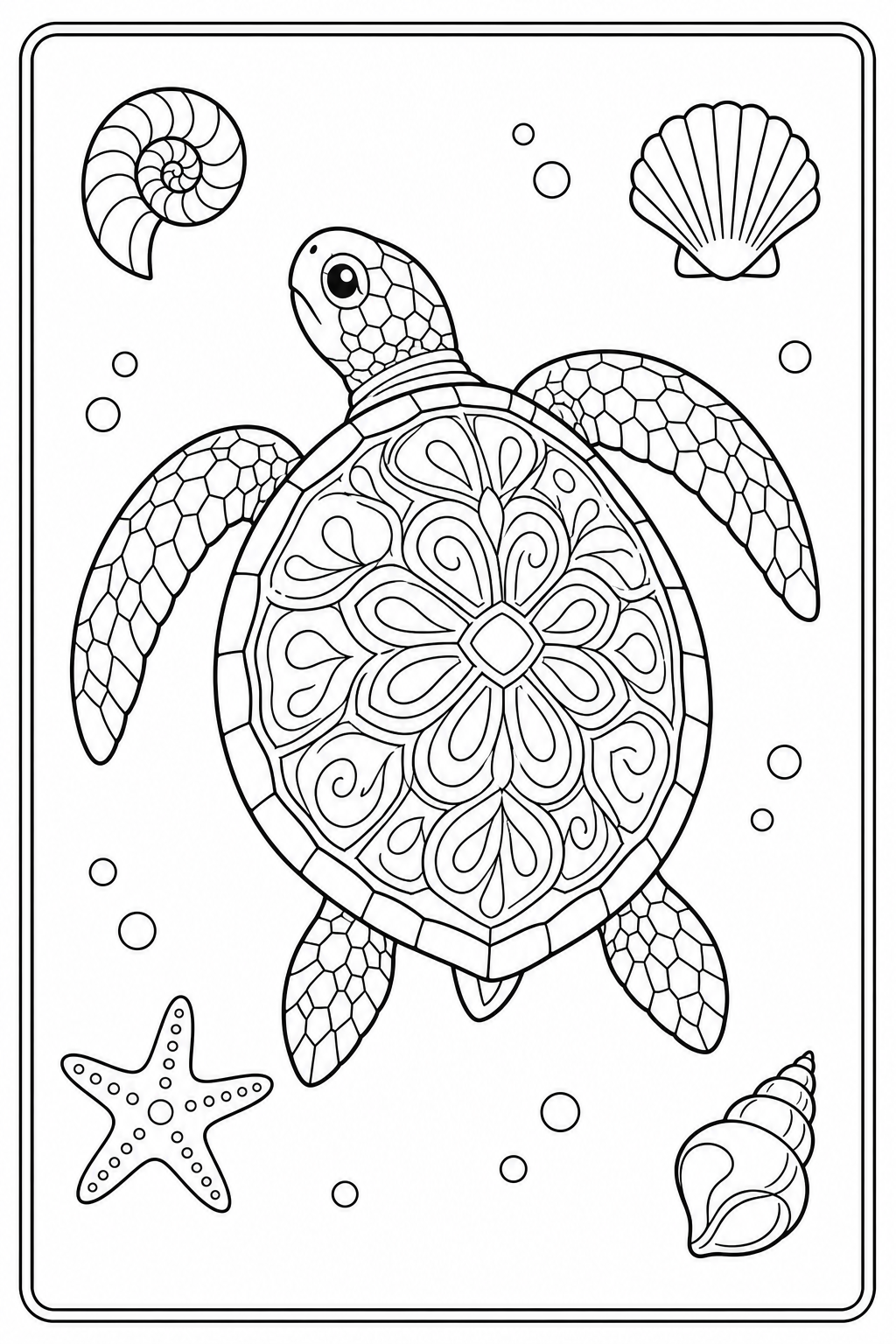 Escena de arte para adultos para colorear en blanco y negro listo para imprimir
