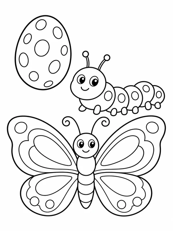 Dibujos de ciclos de vida de animales para colorear 4