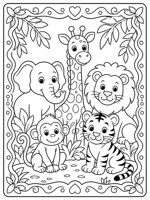 Printable animals sample printable line art