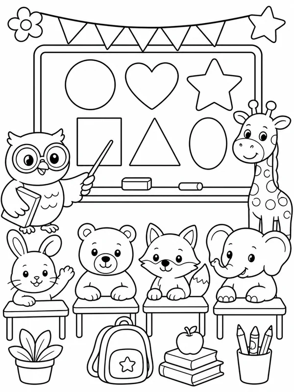 Animal printable coloring page printable line art