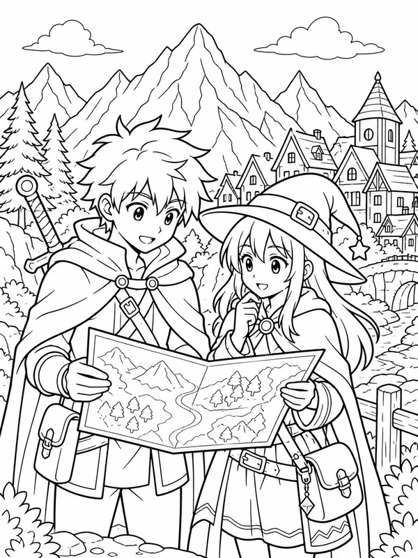 Dibujos de anime para colorear 23
