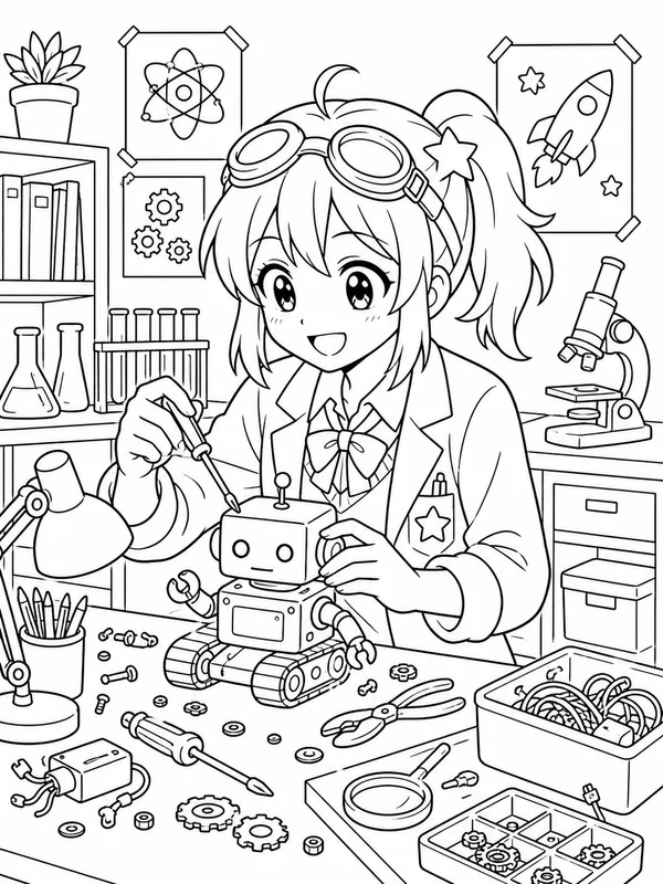 Dibujos de anime para colorear 21
