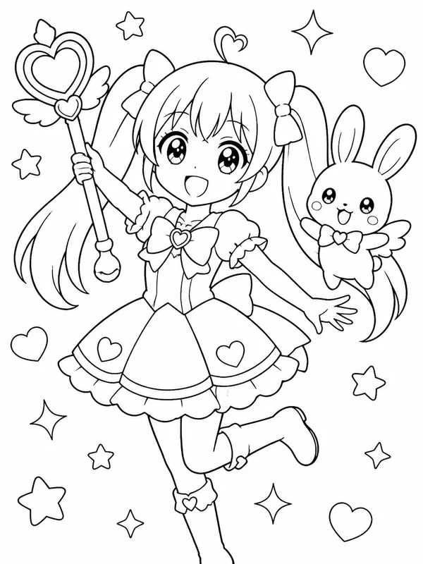 Dibujos de anime para colorear 12