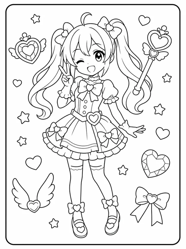 Dibujos de anime para colorear 6
