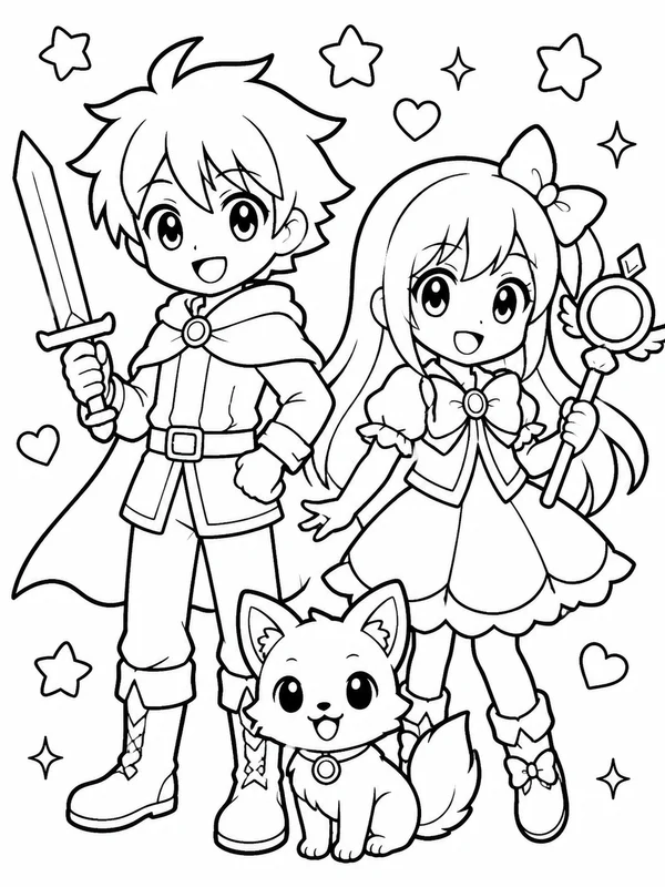 Dibujos de anime para colorear 5