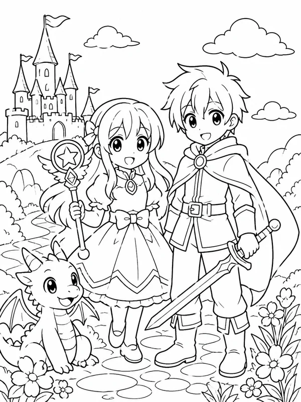 Dibujos de anime para colorear 1