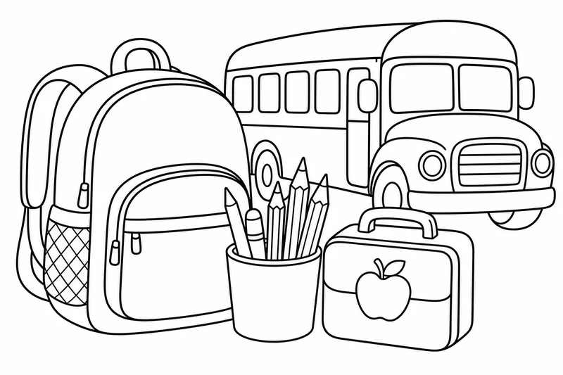 Dibujos de vuelta al cole para colorear 12