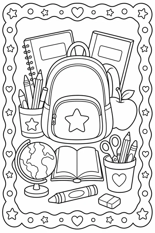 Dibujos de vuelta al cole para colorear 8