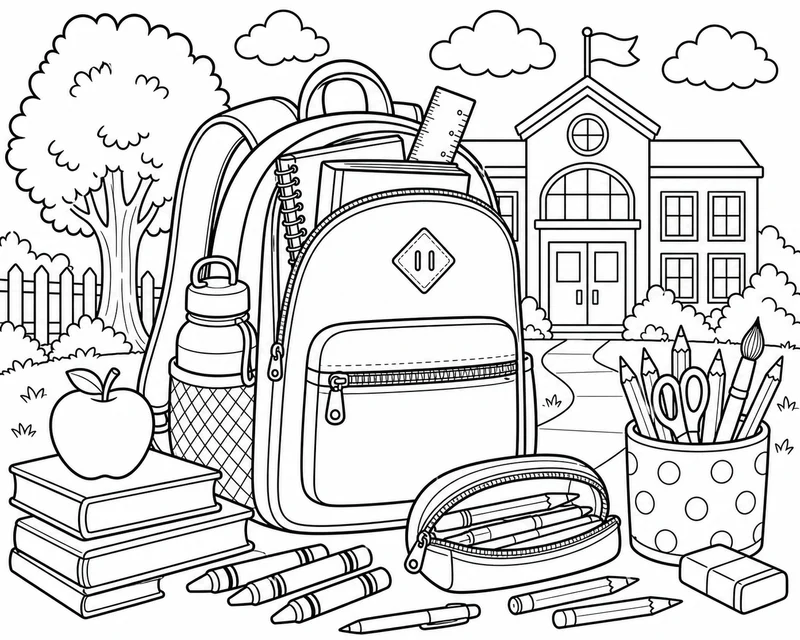 Dibujos de vuelta al cole para colorear 6