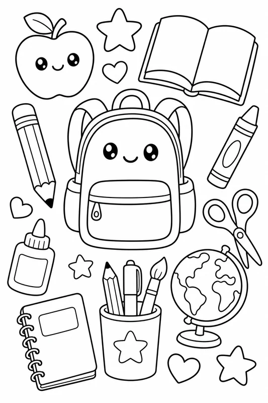 Dibujos de vuelta al cole para colorear 5