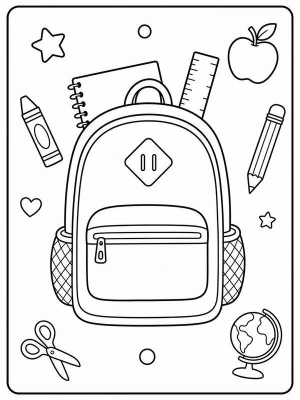 Dibujos de vuelta al cole para colorear 3