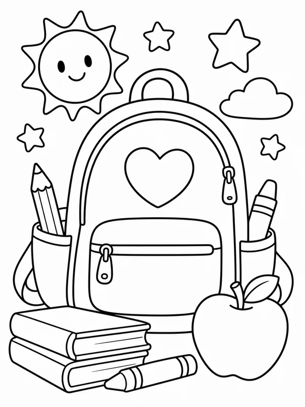 Dibujos de vuelta al cole para colorear 2