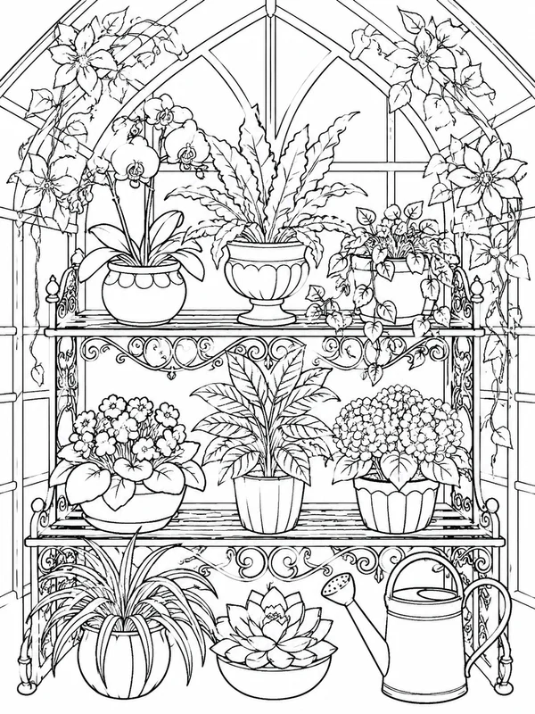 Dibujos botánicos para colorear para adultos 11