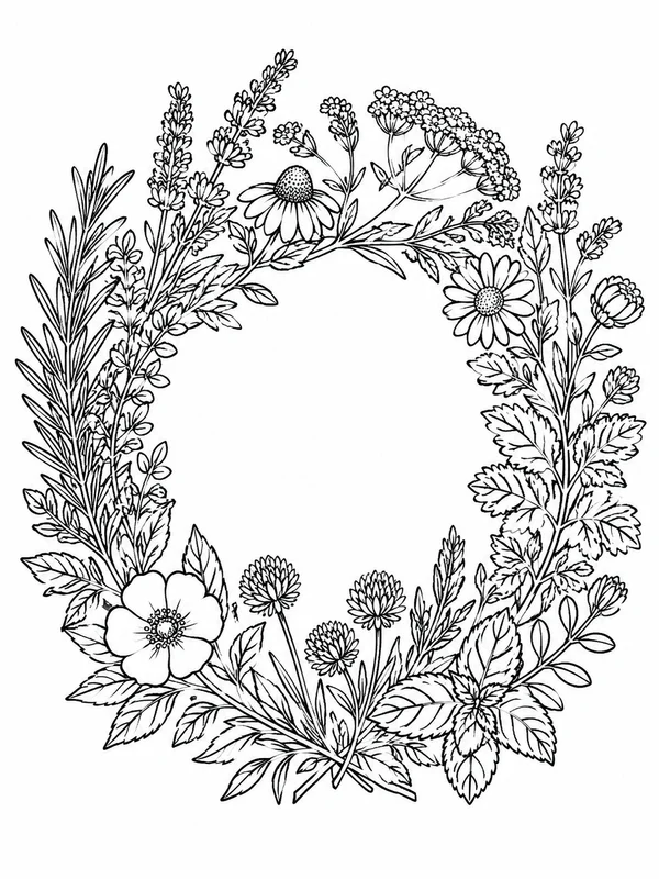 Dibujos botánicos para colorear para adultos 6