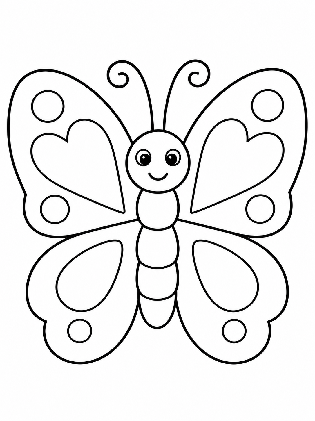 Butterfly printable coloring page printable line art