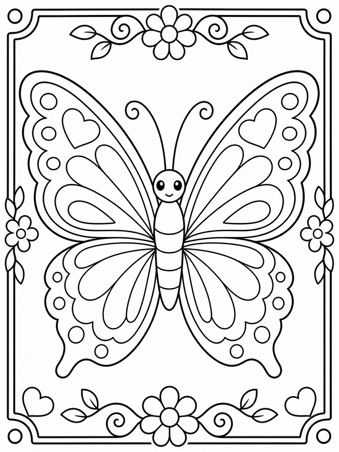 Printable butterfly sample printable line art