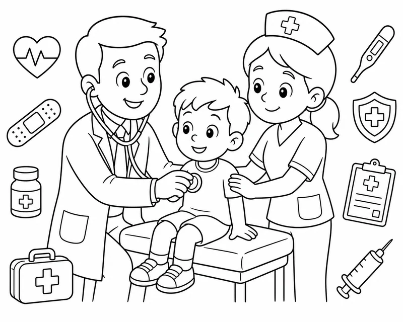Dibujos de profesiones y comunidad para colorear 10