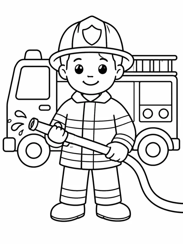 Dibujos de profesiones y comunidad para colorear 9