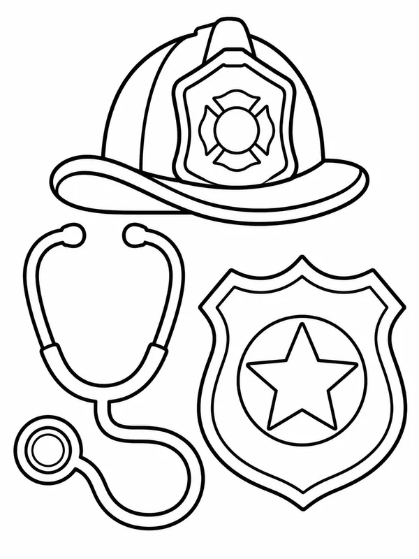 Dibujos de profesiones y comunidad para colorear 6