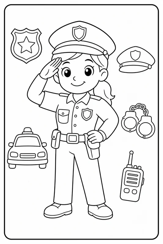 Dibujos de profesiones y comunidad para colorear 5