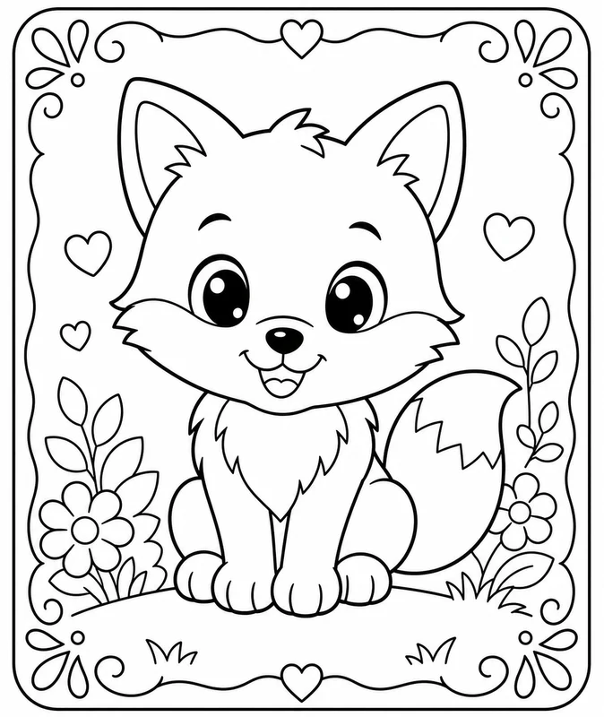 Dibujos de animales adorables para colorear 9