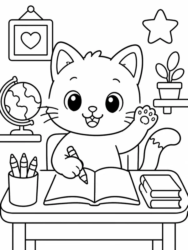 Dibujos de animales adorables para colorear 8