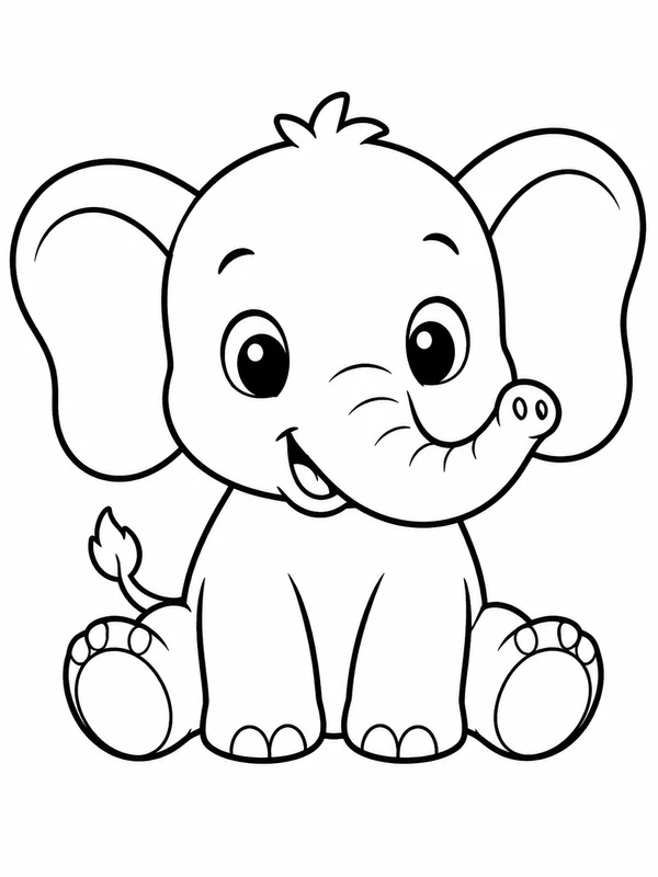 Dibujos de animales adorables para colorear 2