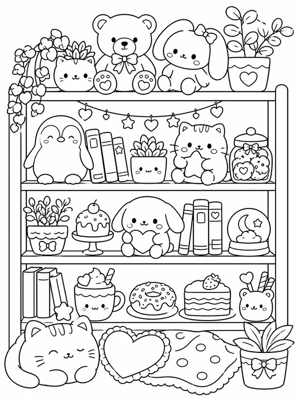 Dibujos de diseños adorables para colorear 10