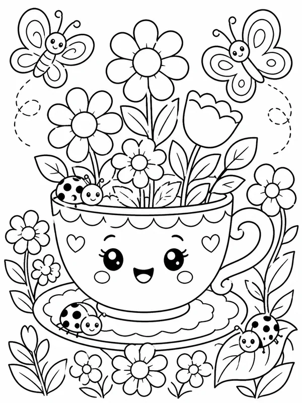 Dibujos de diseños adorables para colorear 6