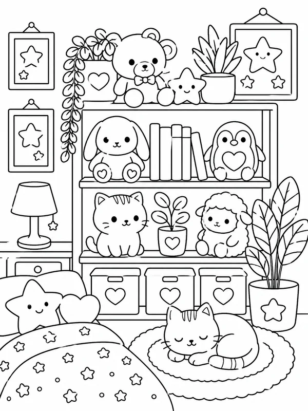 Dibujos de diseños adorables para colorear 18