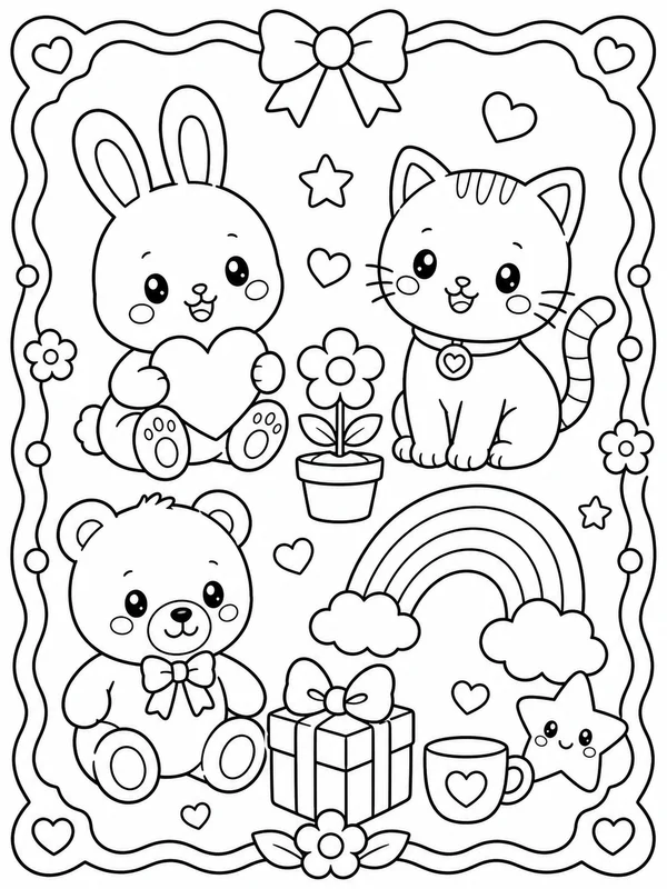Dibujos de diseños adorables para colorear 10