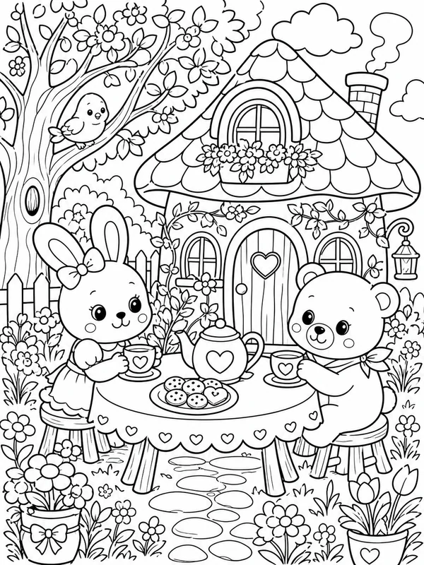 Dibujos de diseños adorables para colorear 8