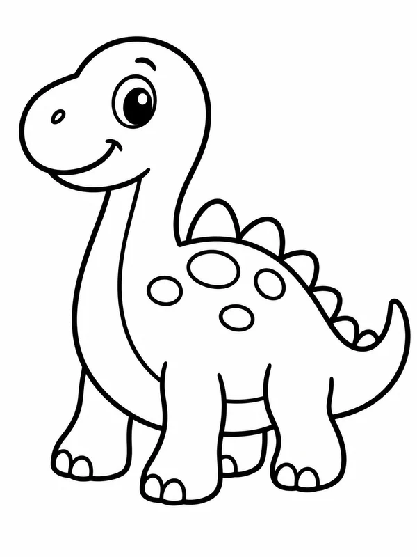 Preschool dinosaur page coloring page printable line art