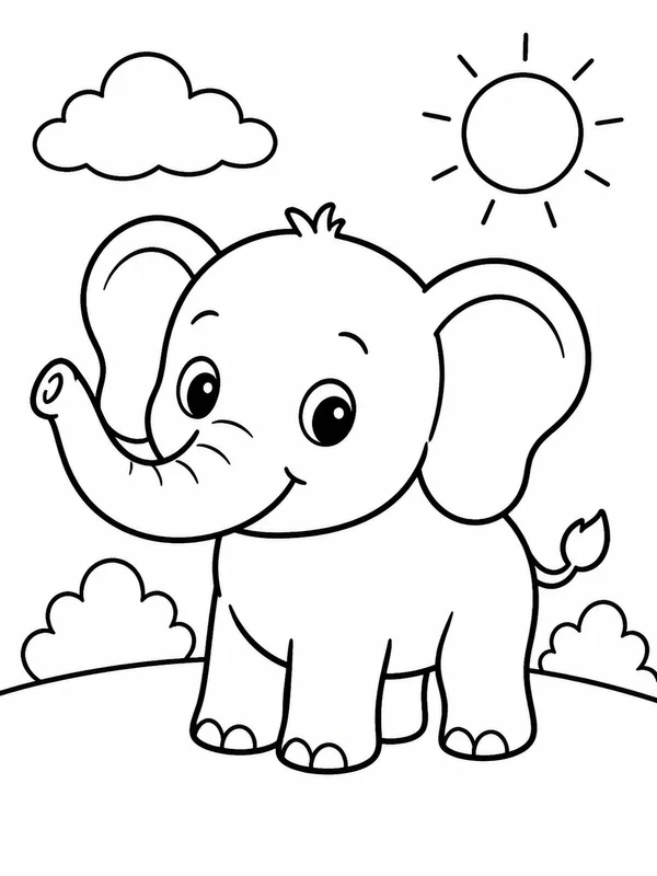 Easy printable coloring page printable line art