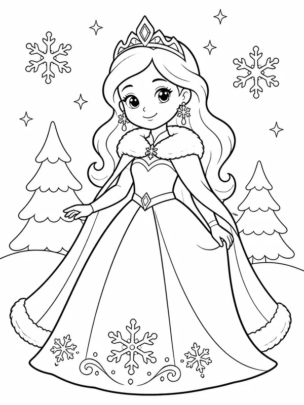 Elsa printable coloring page printable line art
