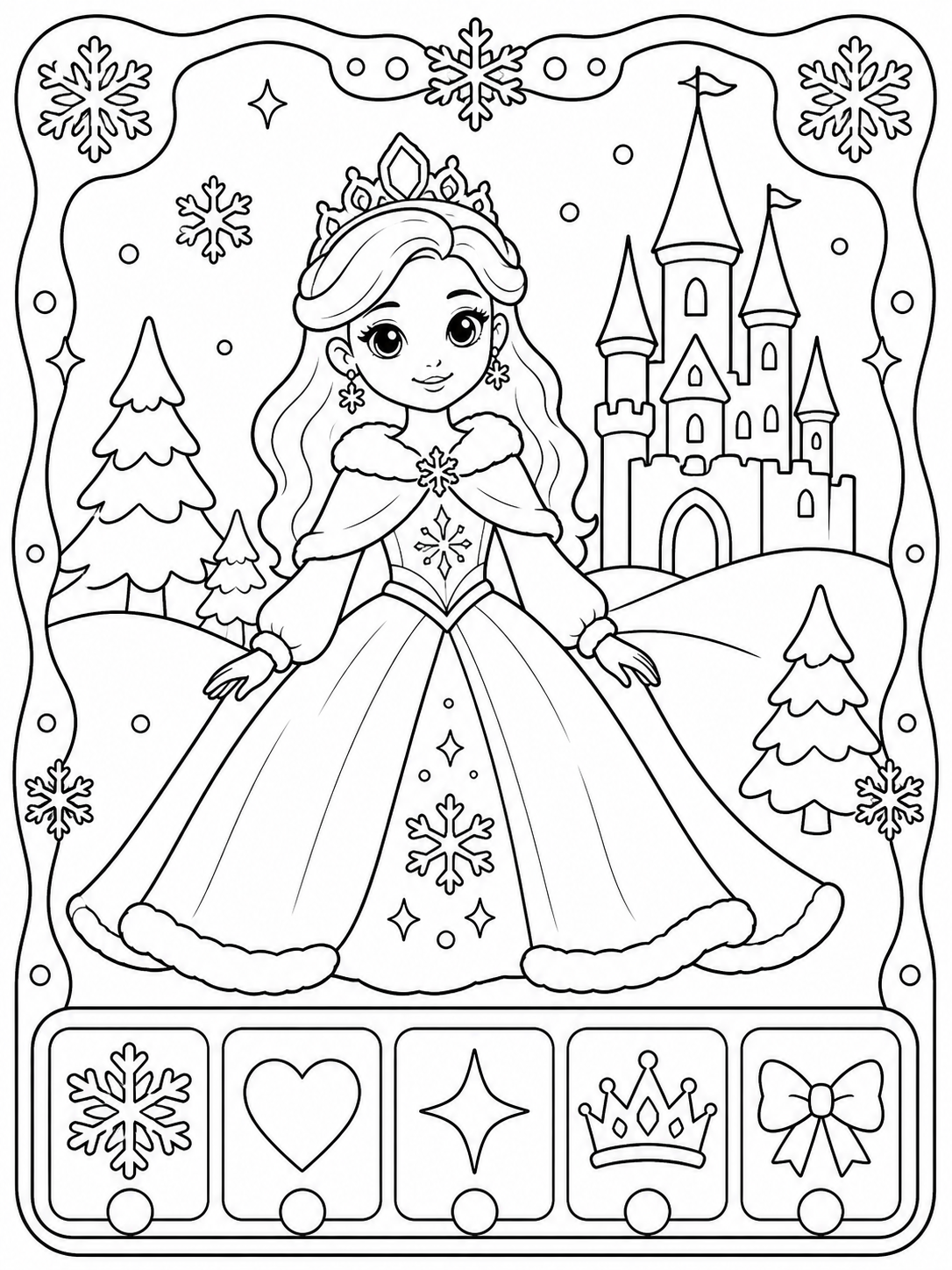 Elsa printable coloring page printable line art