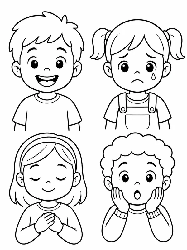 Dibujos de emociones y sentimientos para colorear 12