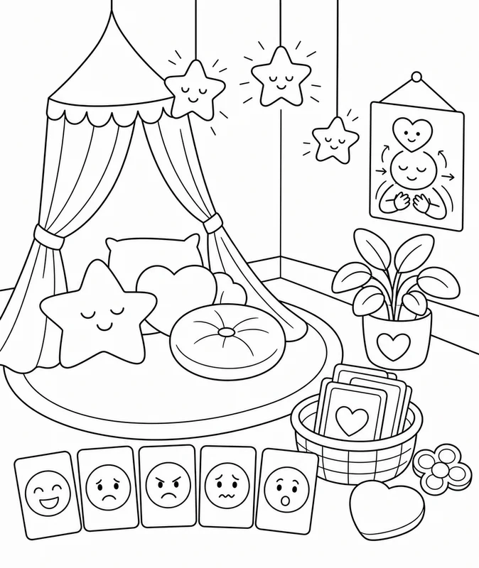 Dibujos de emociones y sentimientos para colorear 5