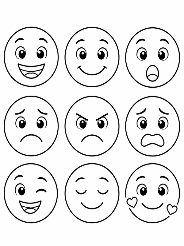 Dibujos de emociones y sentimientos para colorear 11