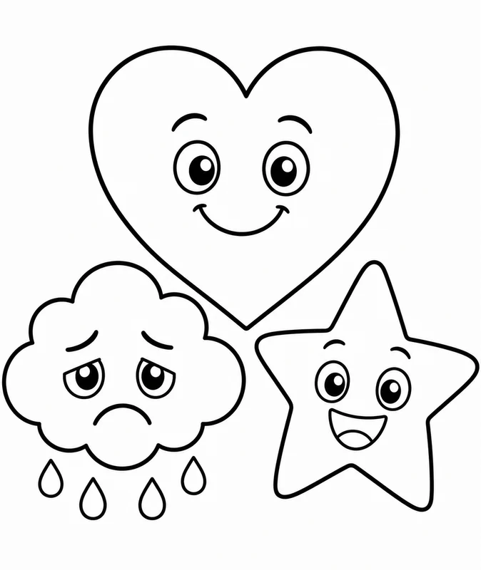 Dibujos de emociones y sentimientos para colorear 4